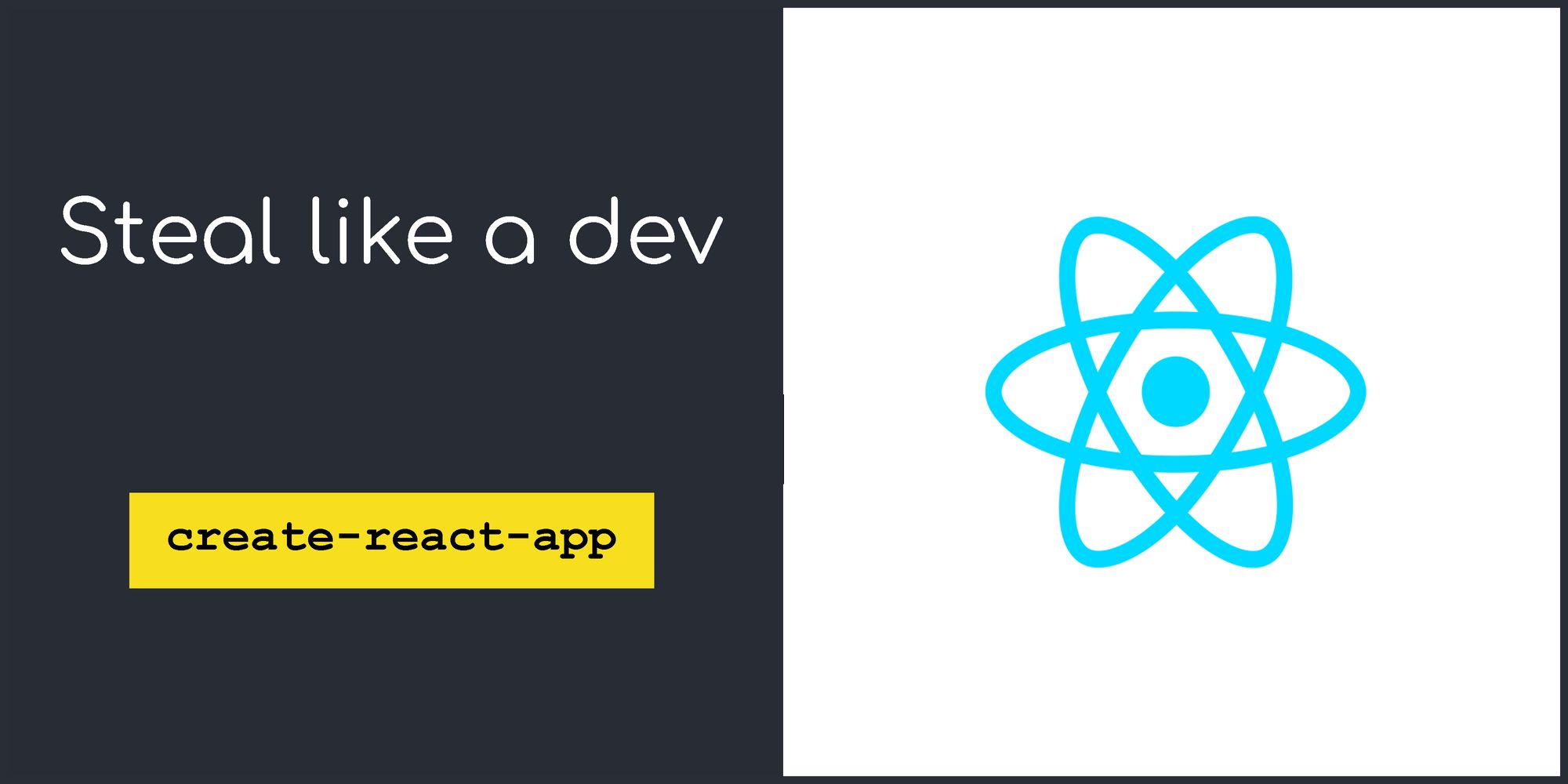 Article title and React logo